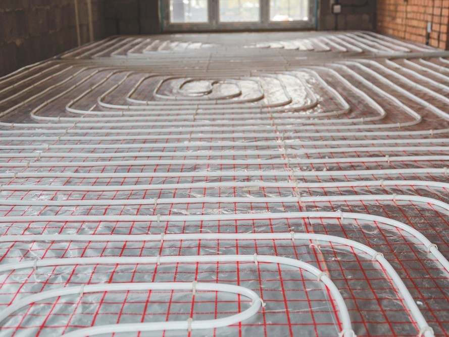 Floor-mounted heating system