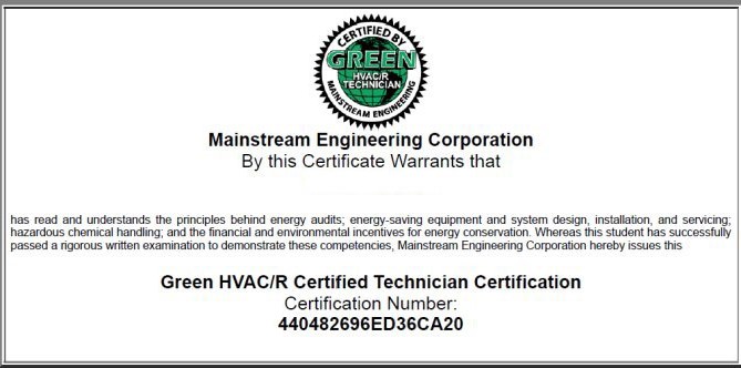 Certificate Omega