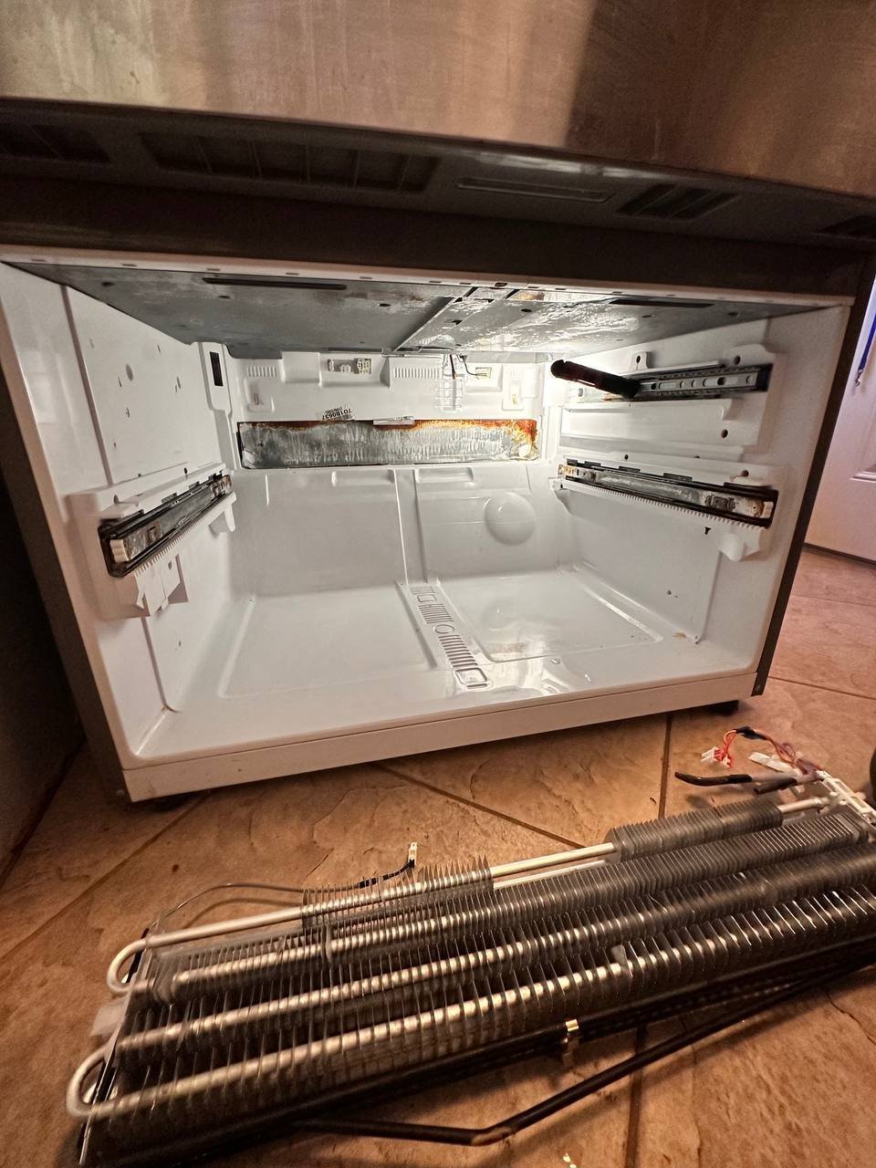 Refrigerator evaporator coil replacement