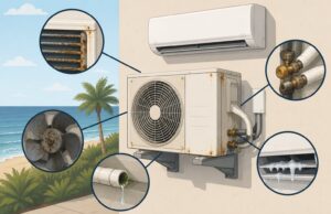 Common Ductless Mini-Split Problems Caused by San Diego’s Salt Air